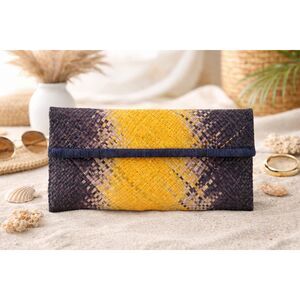 Mar Y Sol Woven Raffia Clutch | Coastal Resort Chic Straw Handbag, $138